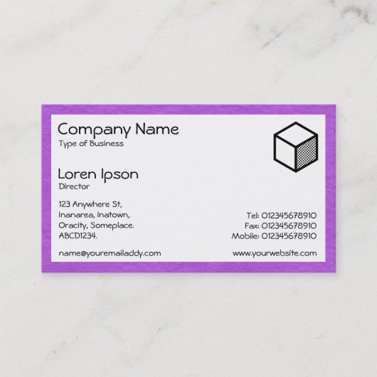Rectangle - Lt-Violet aus geschliffenem Papier Visitenkarte (Vorderseite)