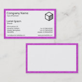 Rectangle - Magenta Stipple Visitenkarte (Vorne/Hinten)