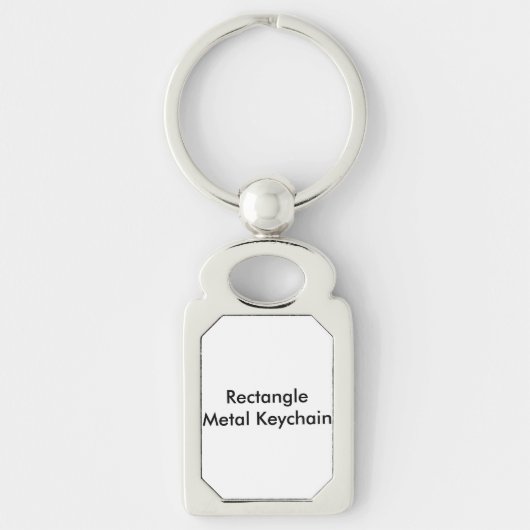 Rectangle Metal-Schlüsselanhänger Schlüsselanhänger (Vorderseite)