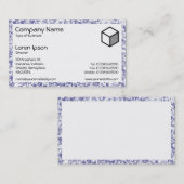 Rectangle - Navy Mottles Visitenkarte (Vorne/Hinten)