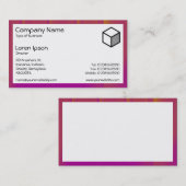 Rectangle - Orange und Magenta Bands Visitenkarte (Vorne/Hinten)