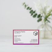 Rectangle - Orange und Magenta Bands Visitenkarte (Stehend Vorderseite)