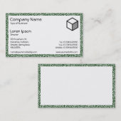 Rectangle - Random Spots 02 - Deep Forest Green Visitenkarte (Vorne/Hinten)