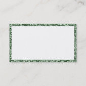Rectangle - Random Spots 02 - Deep Forest Green Visitenkarte (Rückseite)