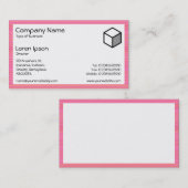 Rectangle - rosa Combed Visitenkarte (Vorne/Hinten)