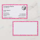 Rectangle - Rosa Impressionismus Visitenkarte (Vorne/Hinten)