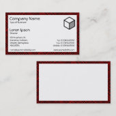 Rectangle - Rot geflochtene Linien Visitenkarte (Vorne/Hinten)