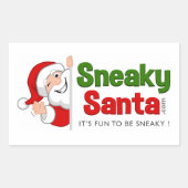 Rectangle Sneaky Santa Stickers (Vorderseite)