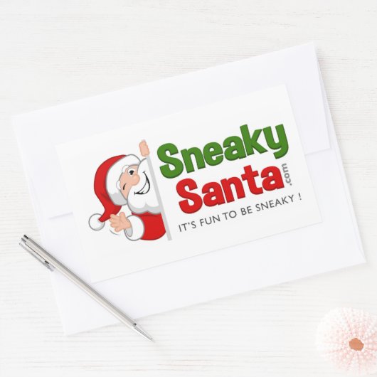 Rectangle Sneaky Santa Stickers (Umschlag)