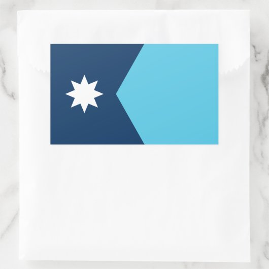 Rectangle sticker with Flag of Minnesota, USA (Tasche)