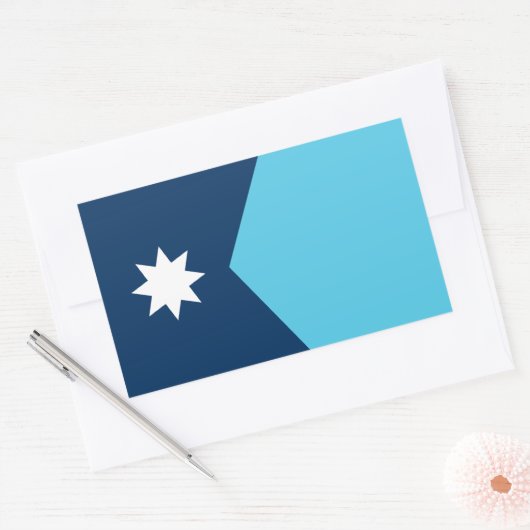 Rectangle sticker with Flag of Minnesota, USA (Umschlag)