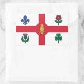 Rectangle sticker with Flag of Montreal, Canada (Tasche)