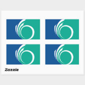 Rectangle sticker with Flag of Ottawa, Canada (Blatt)