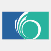 Rectangle sticker with Flag of Ottawa, Canada (Vorderseite)