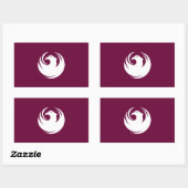 Rectangle sticker with Flag of Phoenix City, USA (Blatt)