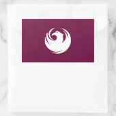 Rectangle sticker with Flag of Phoenix City, USA (Tasche)