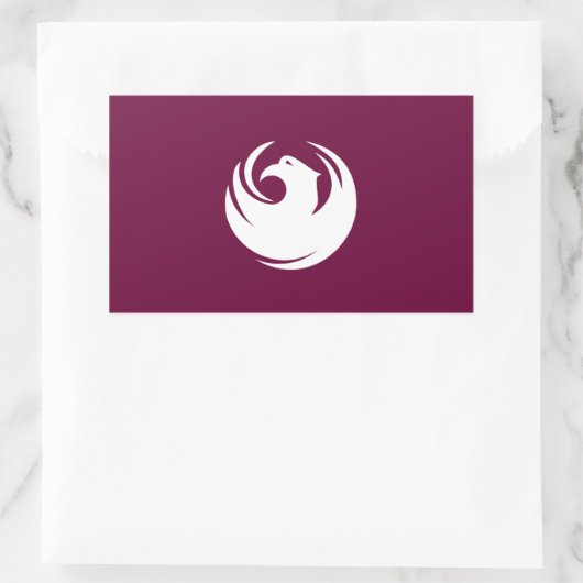 Rectangle sticker with Flag of Phoenix City, USA (Tasche)