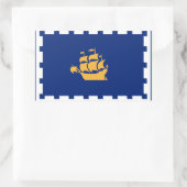 Rectangle sticker with Flag of Quebec City, Canada (Tasche)