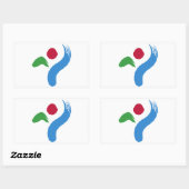 Rectangle sticker with Flag of Seoul (Blatt)