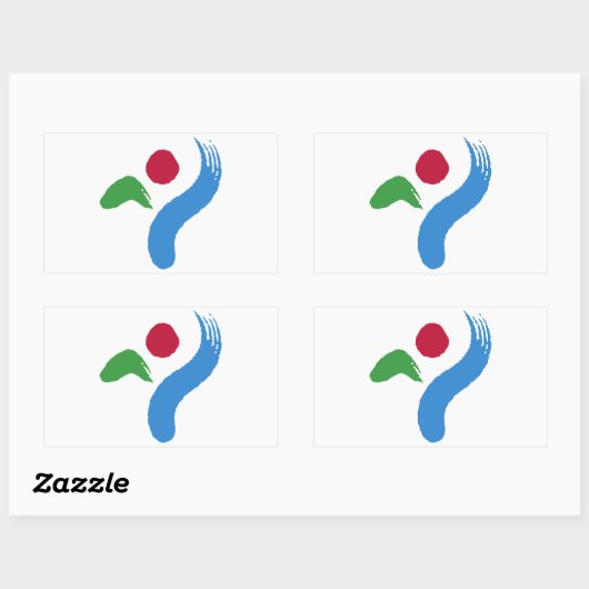 Rectangle sticker with Flag of Seoul (Blatt)
