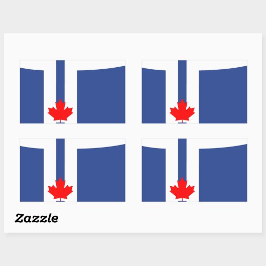 Rectangle sticker with Flag of Toronto (Blatt)
