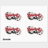 Rectangle Stickers/Baseball Star Rechteckiger Aufkleber (Blatt)