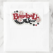 Rectangle Stickers/Baseball Star Rechteckiger Aufkleber (Tasche)