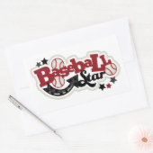 Rectangle Stickers/Baseball Star Rechteckiger Aufkleber (Umschlag)