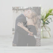 Rectangle Transparente Imitat Vellum Elegantes Fot Einladung (Stehend Vorderseite)