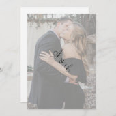 Rectangle Transparente Imitat Vellum Elegantes Fot Einladung (Vorne/Hinten)