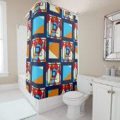 Rectangles of colorful pieces. Trendy seamless pat Duschvorhang (Beispiel)