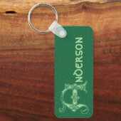 Rectangular Celtic Knot Decorative Capital A Schlüsselanhänger (Vorderseite)