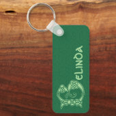 Rectangular Celtic Knot Decorative Capital B Schlüsselanhänger (Vorderseite)