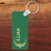 Rectangular Celtic Knot Decorative Capital C Schlüsselanhänger (Rückseite)