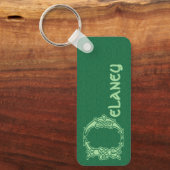 Rectangular Celtic Knot Decorative Capital D Schlüsselanhänger (Vorderseite)