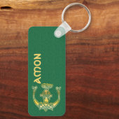 Rectangular Celtic Knot Decorative Capital E Schlüsselanhänger (Rückseite)