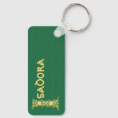 Rectangular Celtic Knot Decorative Capital I Schlüsselanhänger (Rückseite)