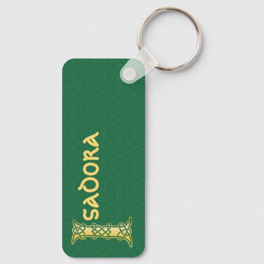 Rectangular Celtic Knot Decorative Capital I Schlüsselanhänger (Rückseite)