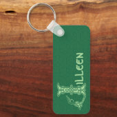 Rectangular Celtic Knot Decorative Capital J Schlüsselanhänger (Vorderseite)