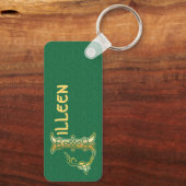 Rectangular Celtic Knot Decorative Capital J Schlüsselanhänger (Rückseite)