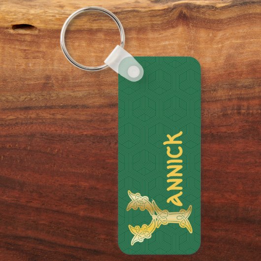 Rectangular Celtic Knot Decorative Capital Y Schlüsselanhänger (Vorderseite)