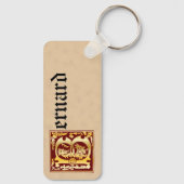 Rectangular Mythic Creatures Decorative Capital B Schlüsselanhänger (Rückseite)