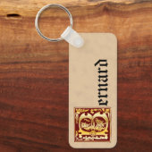 Rectangular Mythic Creatures Decorative Capital B Schlüsselanhänger (Vorderseite)