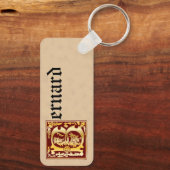 Rectangular Mythic Creatures Decorative Capital B Schlüsselanhänger (Rückseite)