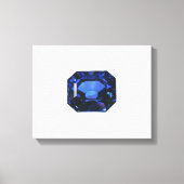 Rectangular Sapphire Blue Pattern Leinwanddruck (Vorderseite)
