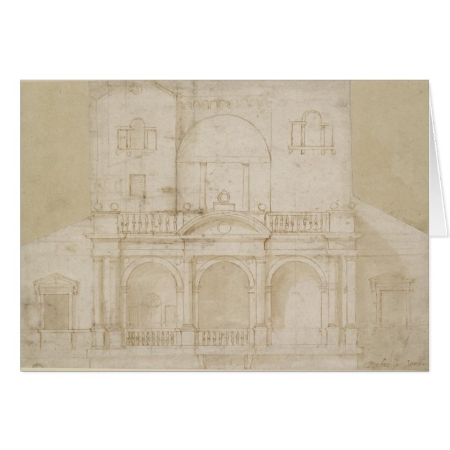 Recto: Architectural Design (Villa Madama) (Vorderseite (Horizontal))