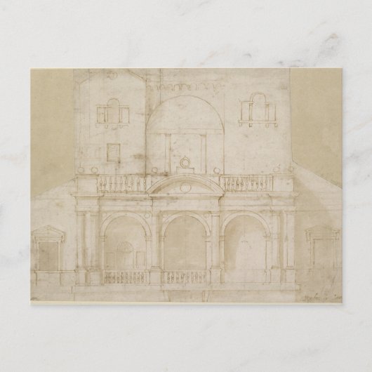 Recto: Architectural Design (Villa Madama) Postkarte (Vorderseite)