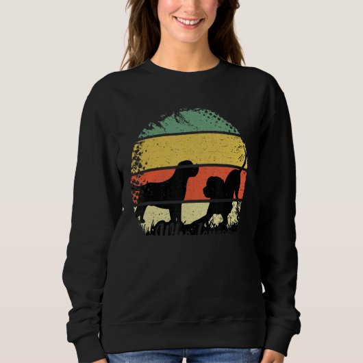 Rectro Sunset Labrador Dog Retriever Sweatshirt (Vorderseite)