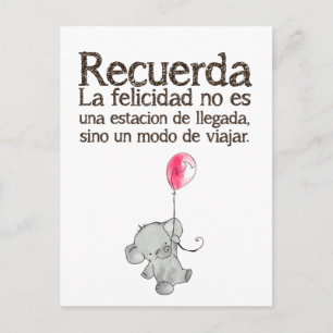 Recuerda, la Felicidad ningún es una estación Postkarte
