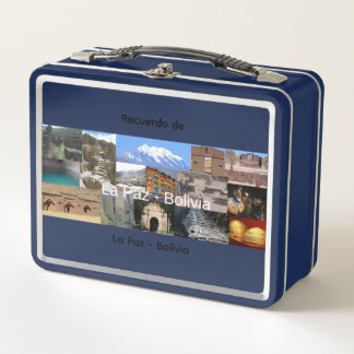Recuerdo de La Paz Bolivia Metall Brotdose
